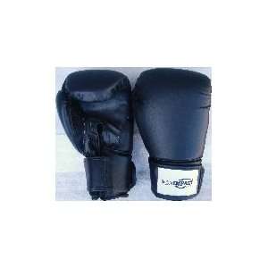  PU Leather Training Boxing Gloves   Black Sports 