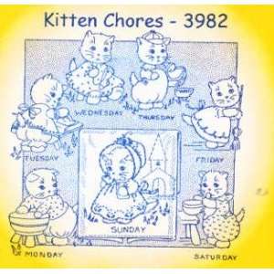  8084 PT W Kitten Chores by Aunt Marthas 3982 Arts 