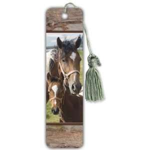  (2x6) Horses Beaded Bookmark