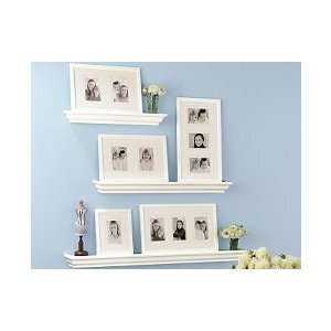   Home Decor White Wood Triple Opening Picture Frames 