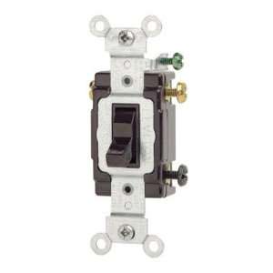  Leviton Brown 3 Way COMMERCIAL Toggle Wall Light Switch 