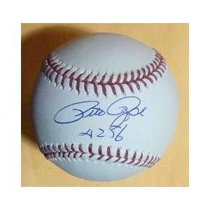 Signed Pete Rose Baseball   w 4256   Autographed Baseballs 