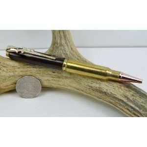  Camouflage Acrylic 308 Rifle Cartridge Pen With a Gold 