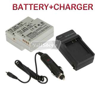 2x New NB 7L NB7L Battery + Charger for Canon PowerShot G12 G11 G10 