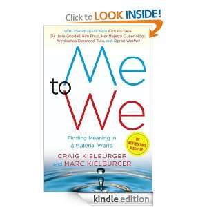 Me to We Finding Meaning in a Material World Craig Kielburger, Marc 