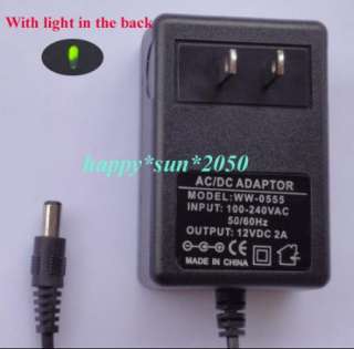 Wholesale DC 12V 2A Power Supply 12V Adapter 100 pcs  