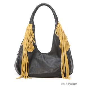 Light Brown Faux Leather Shoulder Handbag Purse Tassel Fashion Chic 