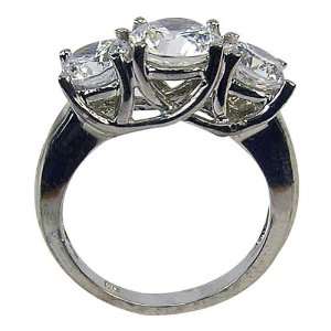  Three Stone Diamond Ring With 2.50ct Total Weight   6 Da 
