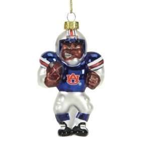 Tigers 4 Glass Black Football Player Holiday Ornament Set of 3   NCAA 