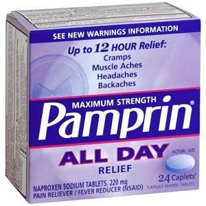   pack of 5 PAMPRIN CAPSULES ALL DAY 24 CAPSULES