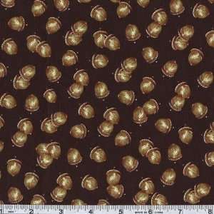  45 Wide Michael Miller Acorns Autumn Brown Fabric By The 