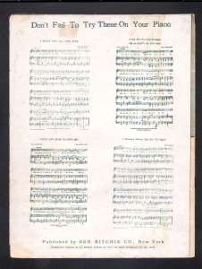 VERY RARE GEORGE HERRIMAN KRAZY KAT RAG SHEET MUSIC 1911 BEN RICHTIE 