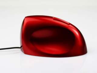 Plug & Play Red Ergonomic 3D Upright Horizontal Optical Wired Mouse 