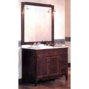  Gredos Wide Vanity Sink Set w/Drawers   Walnut   Chrome 