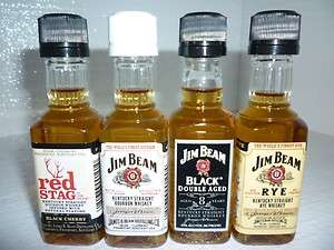   BOURBON WHISKEY MINI 50 ML MINIATURE COLLECTOR BLACK RED STAG RYE SET