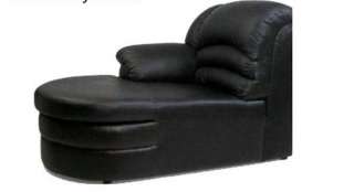 Black Leather Sectional Sofa with Pillow Top Seating  