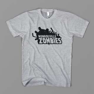 MONROEVILLE JERSEY ZOMBIE BRAINS ZOMBIELAND ZOMBIES WHITE ROB TEE 