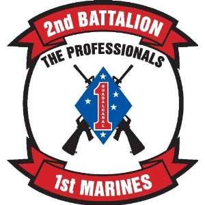 2nd Battalion 1st Marine Regiment sticker vinyl decal 4 x 