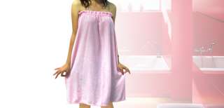 Pink Womens Terry SPA Body Wrap Towel Shower Bath Robe  