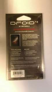 Pack Motorola Droid 4 Screen Display Protectors OEM Verizon Wireless 