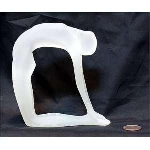 Yoga Positions Acrylic Glass Look Statue Figurine Frosted White 