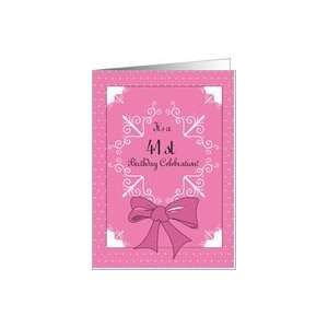  41st Birthday Invitation, Pink for Her Card Toys & Games