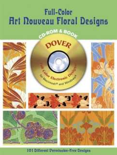   356 Art Nouveau Floral Designs CD ROM and Book by 