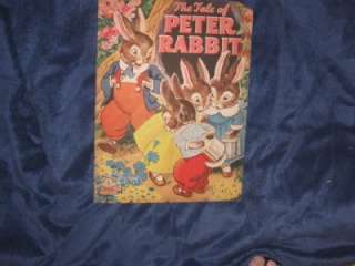 Vintage The Tale of Peter Rabbit Linen Books 1943  