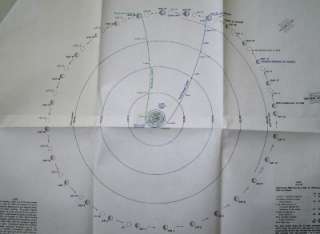 VINTAGE ORIGINAL NASA APOLLO 10 TRANSLUNAR /TRANSEARTH TRAJECTORY 