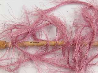 Lot of 8 Skeins ICE LONG EYELASH Hand Knitting Yarn Rose Pink  