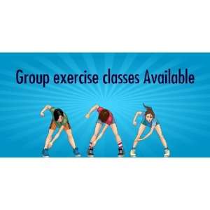  3x6 Vinyl Banner   Group Exercise Classes 