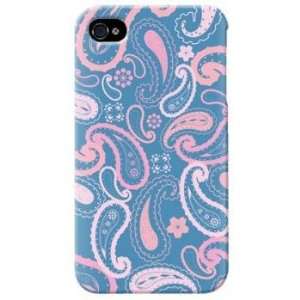  Second Skin iPhone 4S Print Cover (Paisley/Navy Blue 