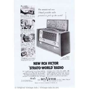    1954 RCA Victor Strato World Radio Vintage Ad 