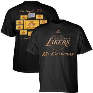 adidas Los Angeles Lakers Youth Black 15 Time NBA Champions Banner T 