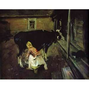  Hand Made Oil Reproduction   Valentin Serov   32 x 26 inches   Farm 