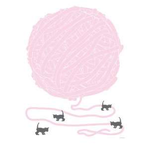  Pink Ball of Yarn Animal Premium Poster Print by Avalisa 