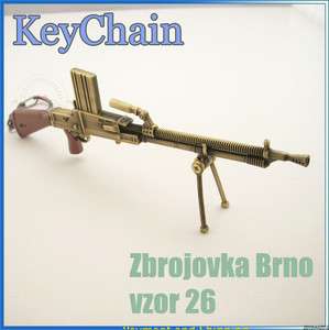   MINIATURE Machine Gun Model ZB 26 KeyChain Ring Ornaments Toy  