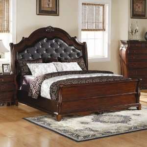  Wildon Home Yantis Bed in Brown Cherry   Queen