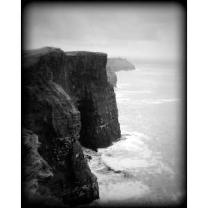  Cliffs of Moher Ireland Black and White Print IEBW0088 
