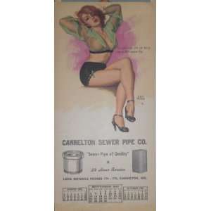  September 1953 Calendar Pin Up Girl, Artist Earl Moran 