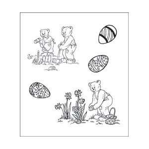   Rubber Stamp Set 5X6.5 Egg Citing Day 