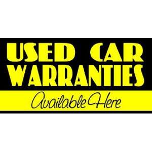  3x6 Vinyl Banner   Used Cars Warranties 