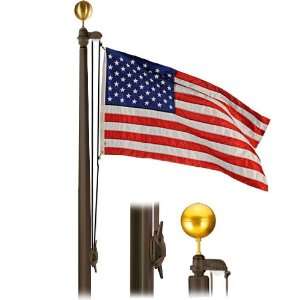  Special Budget 35 Foot 5x3x.156 Bronze Finish Flagpole 
