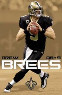 22x34) New Orleans Saints (Drew Brees with Football) Sports Poster 