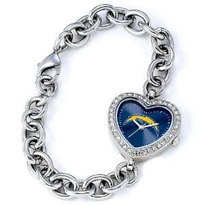  Ladies NFL San Diego Chargers Heart Watch Jewelry
