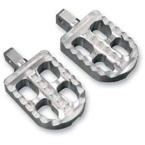   Machine Adjustable Serrated Footpegs   Short   Clear Anodized 08 57 2