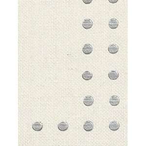  Phillip Jeffries PJ 5711 Rivets   Silver on Eggshell Jute 