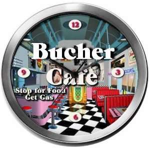  BUCHER 14 Inch Cafe Metal Clock Quartz Movement