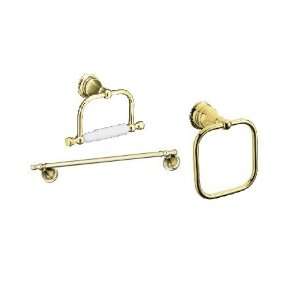   Brass Revival 24 Towel Bar, Towel Ring and Tissue Hol