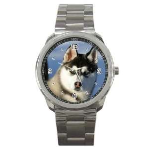  Siberian Husky Puppy Dog 2 Sport Metal Watch EE0629 